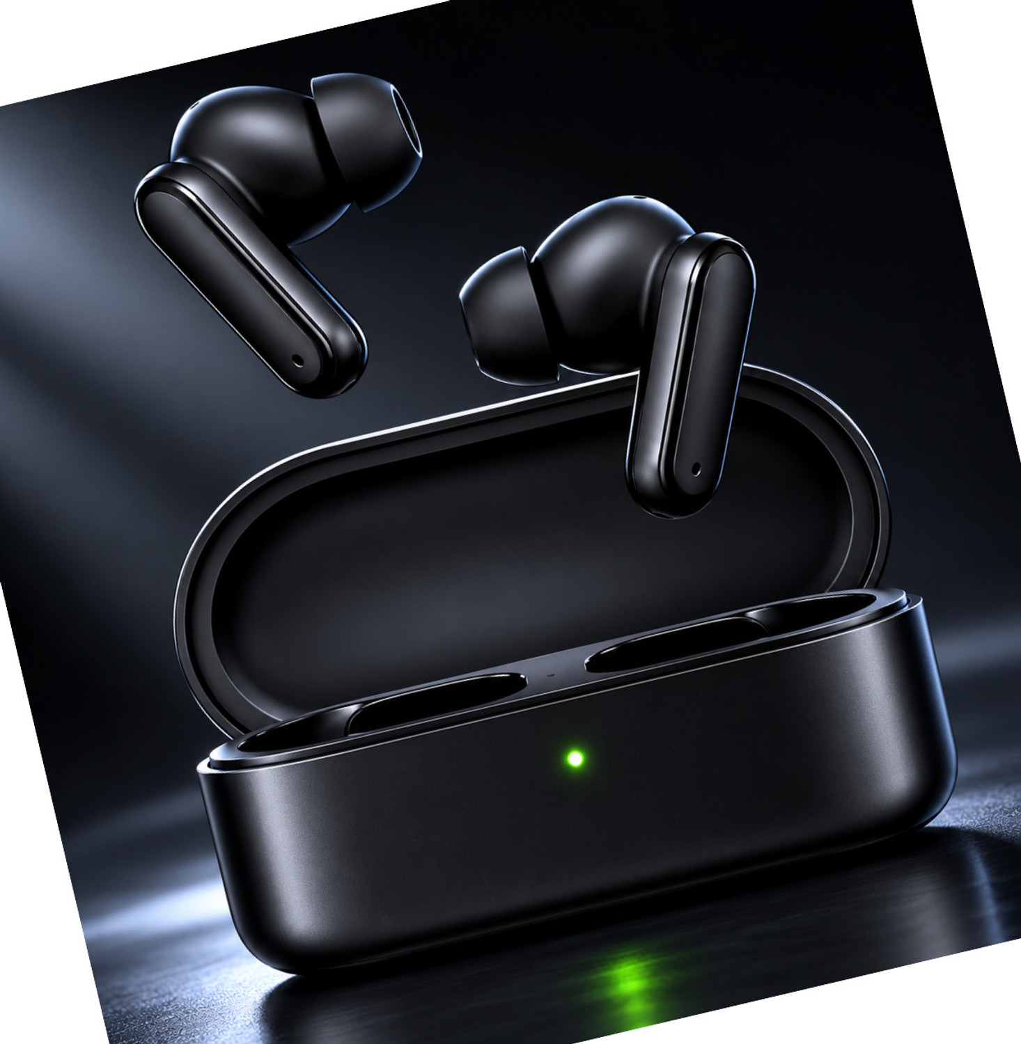 Image of THANVIKA TECH Buds 2r Bluetooth 5.3 Wireless Earbuds (Deep Grey) Bluetooth Headset (Deep Grey, True Wireless)