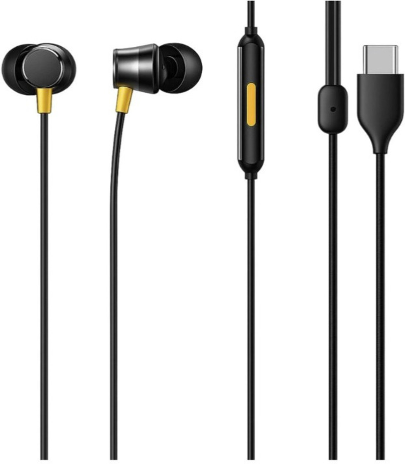 Image of Lynacz Original 3.5mm Audio Jack, Compatible for Realme & Deep Bass Wired Headset (Black, In the Ear)
