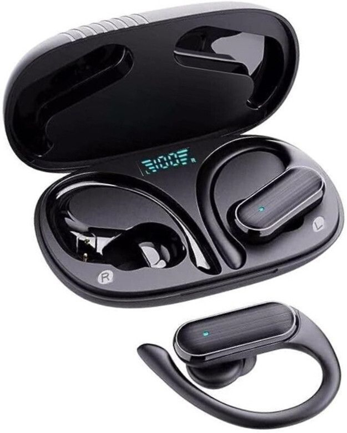Image of GHEREL Oneplus 2r Wireless Buds Bluetooth Headset (Deep Grey, In the Ear)