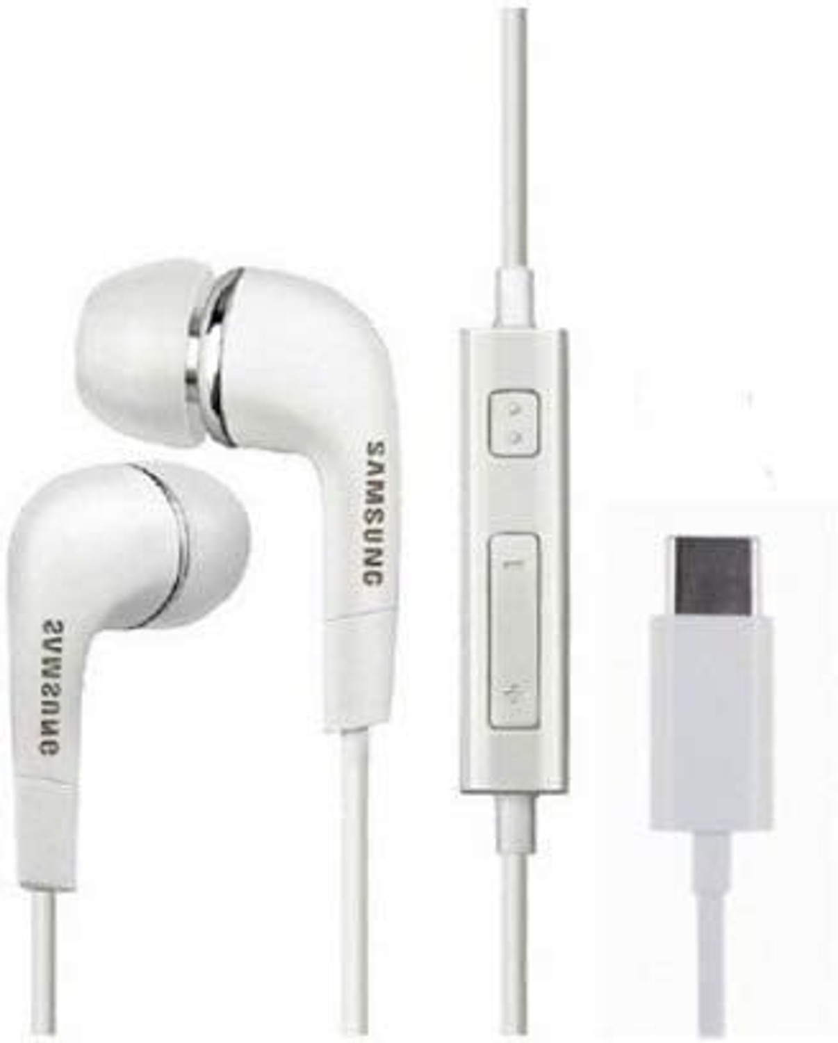 Image of Samsung Original IC050 Type-C Earphone White Wired Headset (White, In the Ear)
