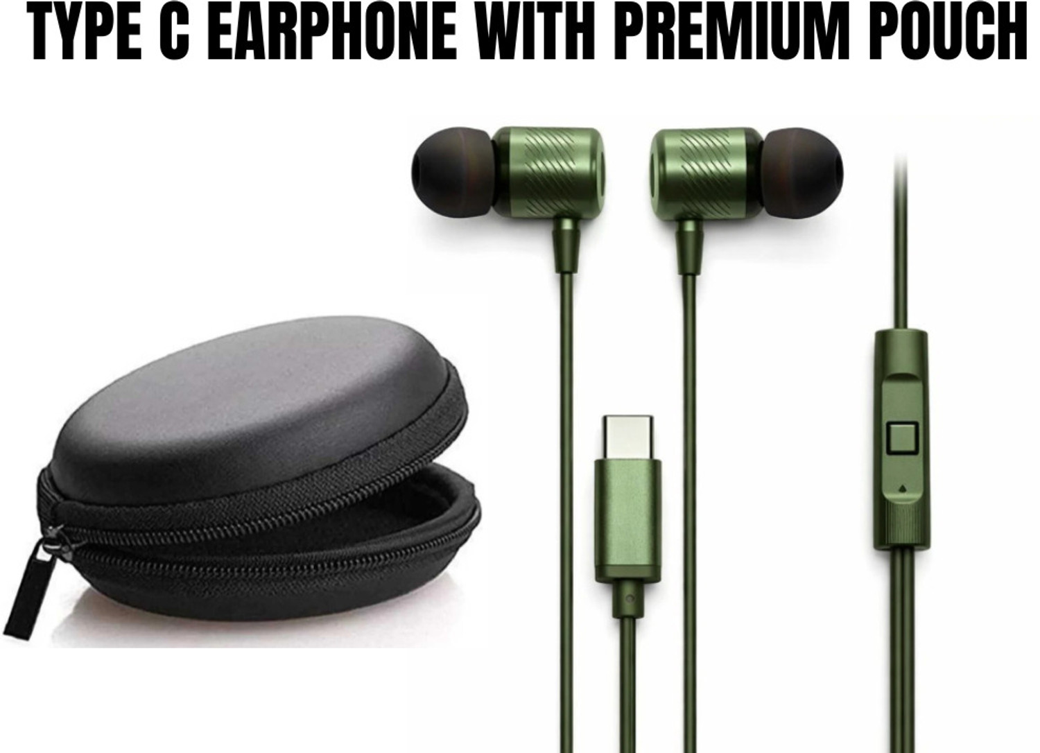Image of ORAIMO CONCH 2C DEEP BASS TYPE -C EARPHONE Wired Headset (Black, In the Ear)