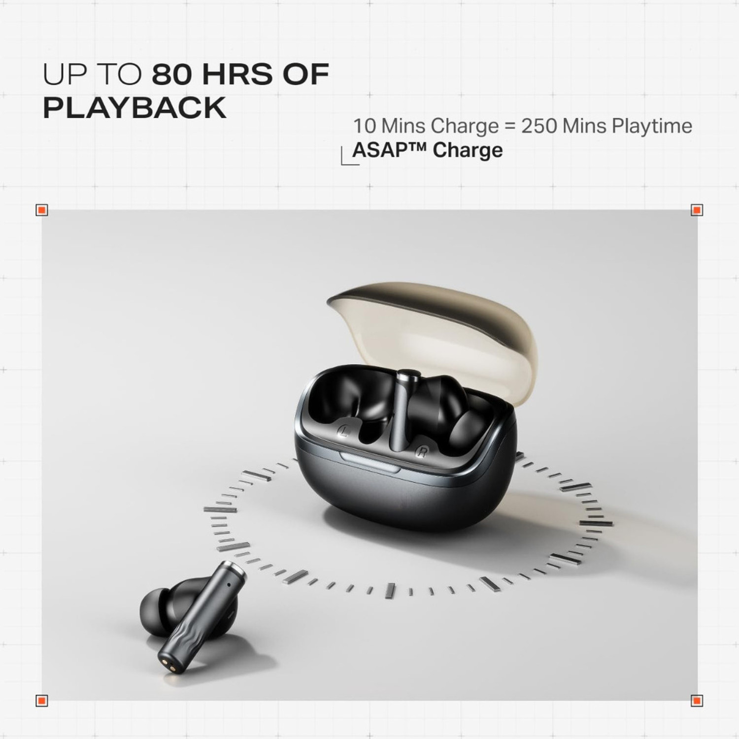 Image of Lynacz Original For Nirvana Zenith Pro Earbuds, Spatial Audio, 50dB Noise Cancellation Bluetooth Headset (80H Battery Backup, Low Latency, Type-C Fast Charging (Black), In the Ear)