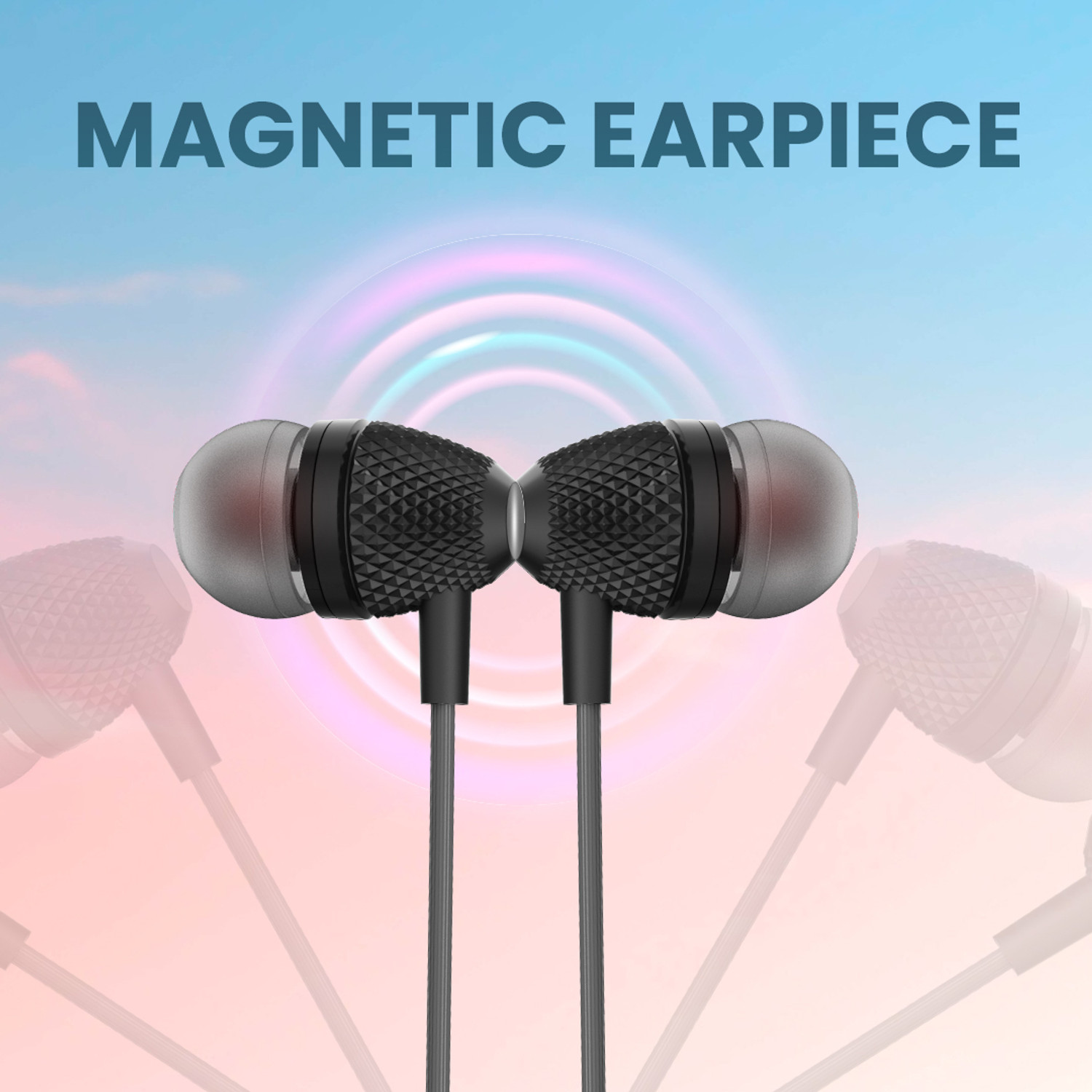 Image of Landmark BH165 Bluetooth Neckband ,Type-C fast charging, 20 hours playback time, Bluetooth Headset (Black, In the Ear)