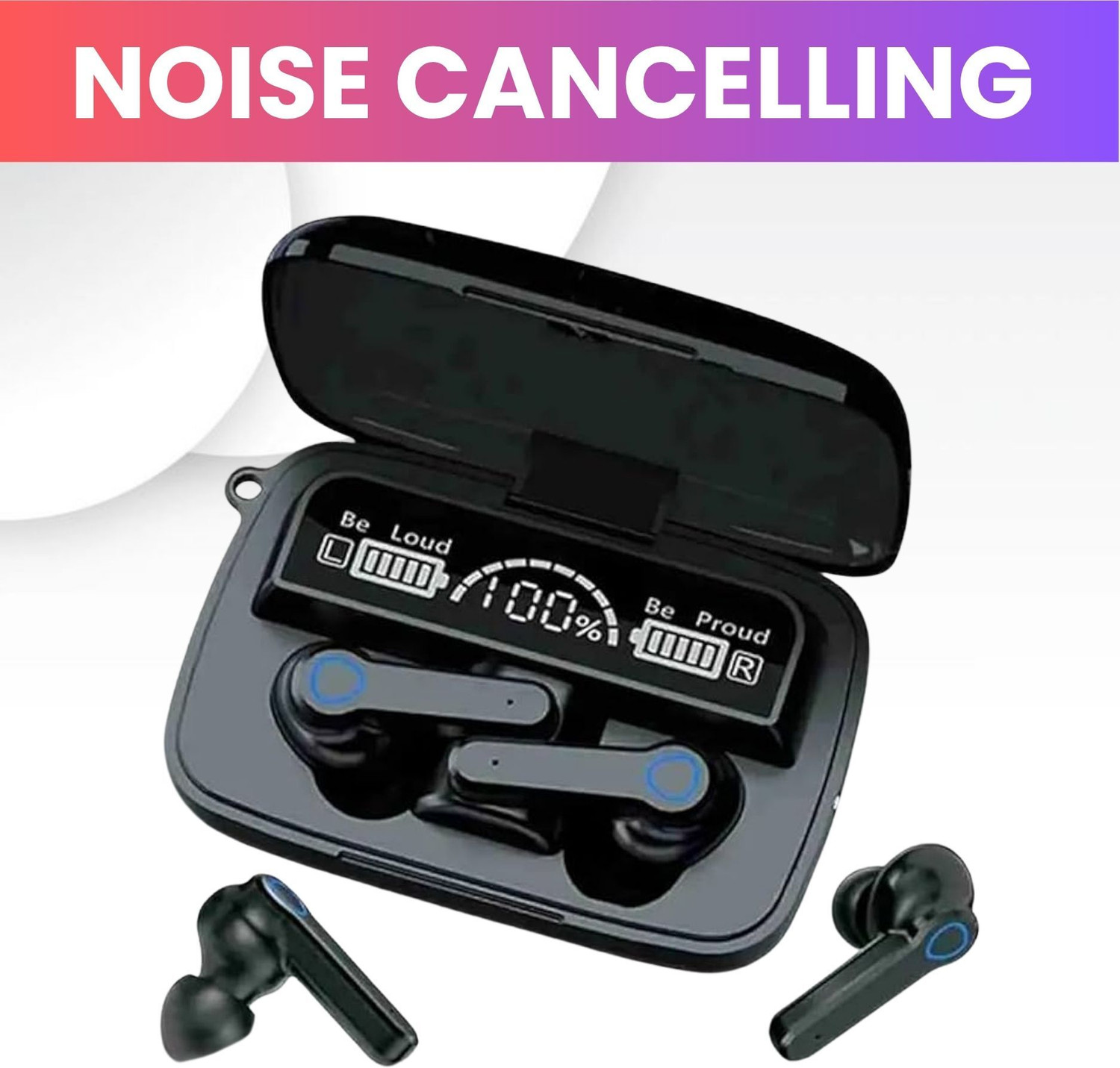 Image of SUPRONICS M19 EARBUDS CUM POWERBANK WITH TORCH DD17 Bluetooth Headset (Black, True Wireless)