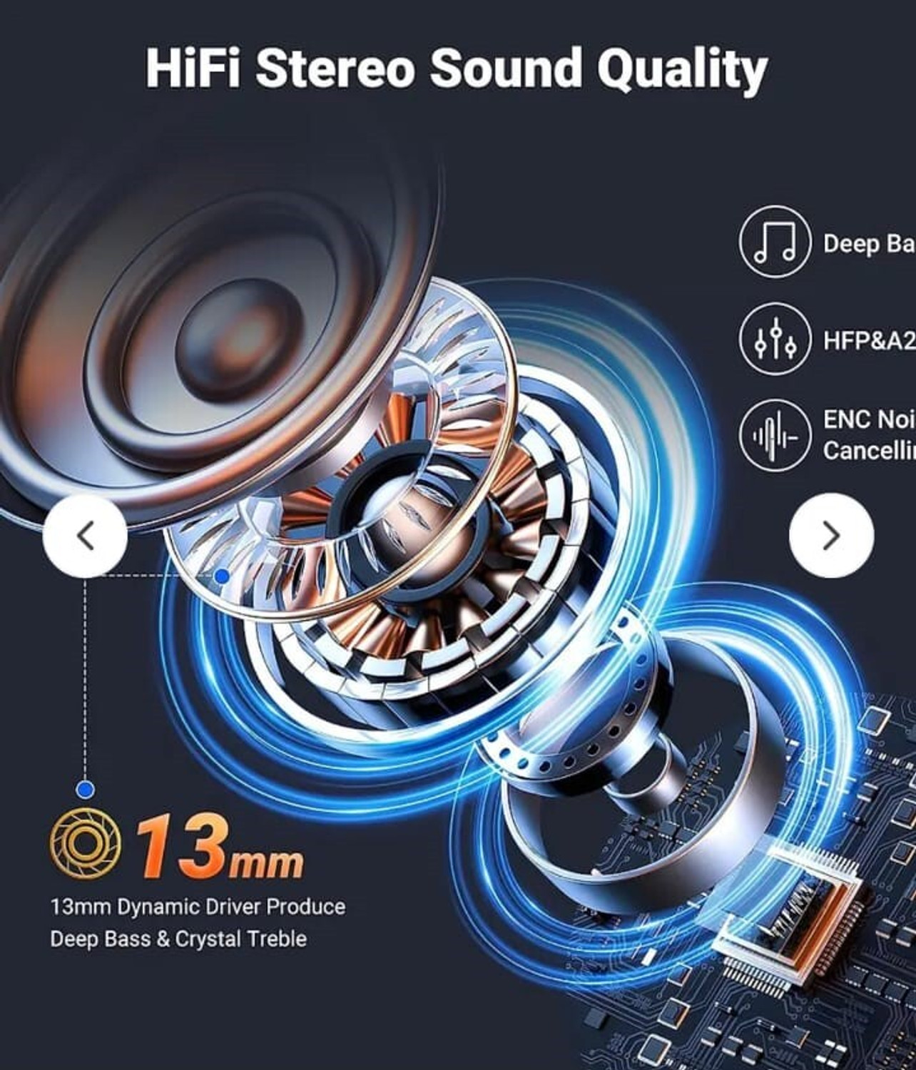 Image of Molta J23 Fast Charging, 40ms Low Latency v5.3, IPX5, 360 Hr Standby Time, AI & ANC Bluetooth Headset (Black, White, Blue, In the Ear)