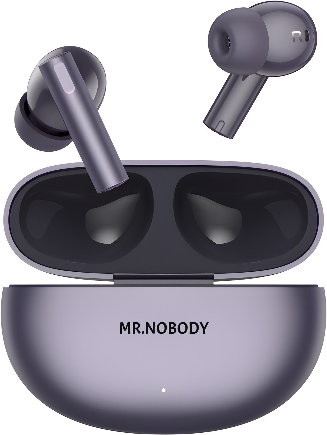 Image of MR.NOBODY Buds Air 6 TWS Earbuds, Hi-Res LHDC Audio, 12.4mm Deep Bass, 40 Hrs Playtime Bluetooth Headset (White, Silver, True Wireless)