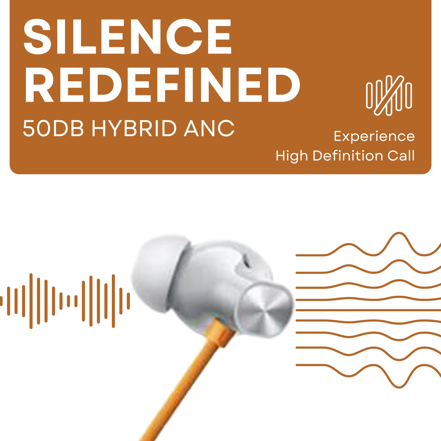 Image of bAot Wireless Earbuds B5 Neckband With 48Hrs Playback Time &Pure Audio, Deep Bass Bluetooth Headset (Orange, In the Ear)