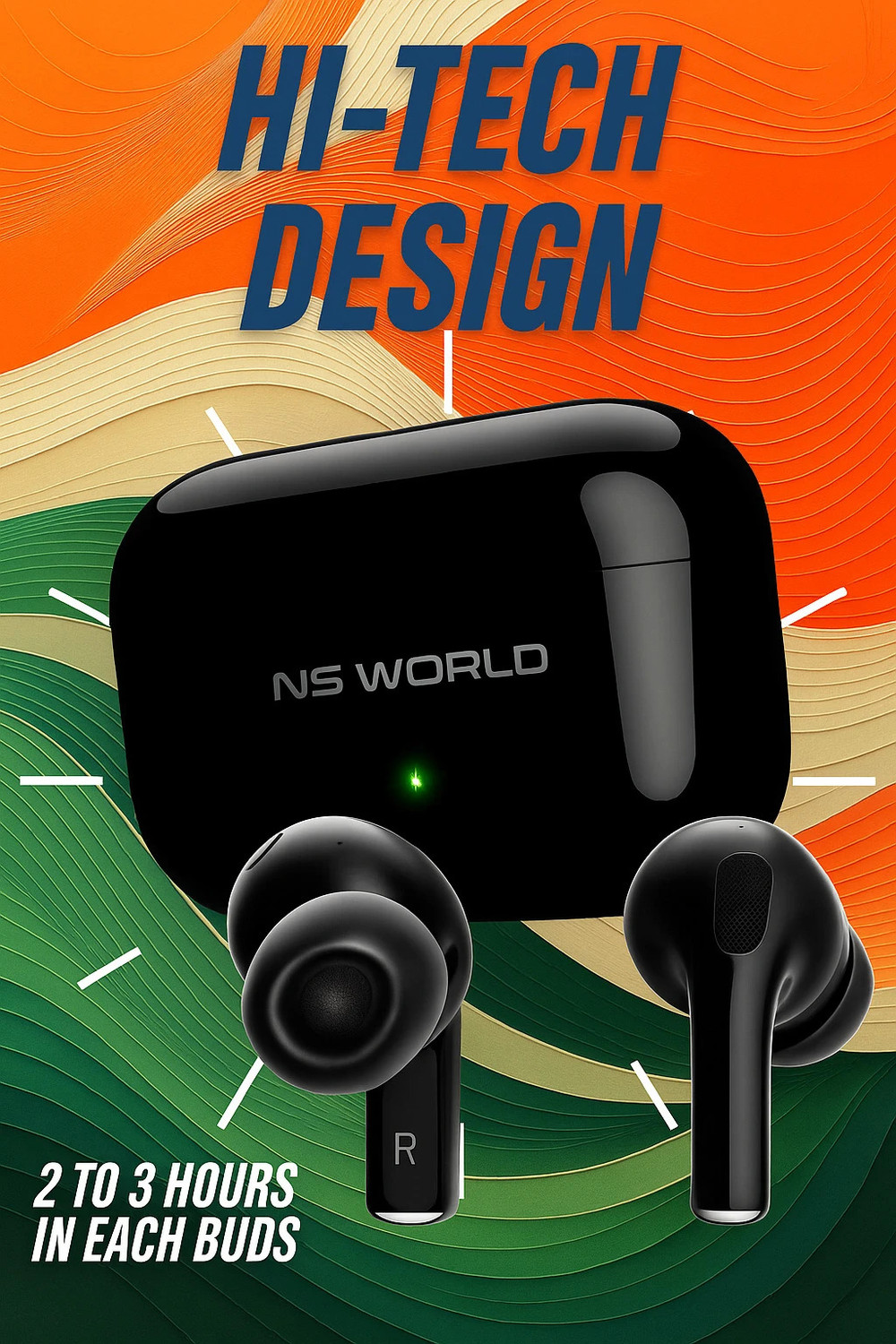 Image of NS WORLD Thunderbuds PRO 1 | BT Bass | Top Tws Earphone | Touch Earbuds & Airbuds Bluetooth Headset (Black, True Wireless)