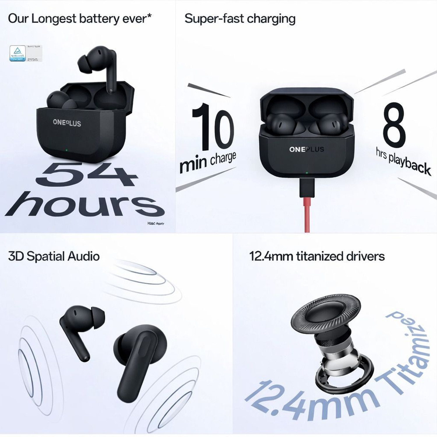 Image of OnePIus Nord Buds 3r TWS Earbuds up to 54 hours PIayback Bluetooth Headset (Black, True Wireless)