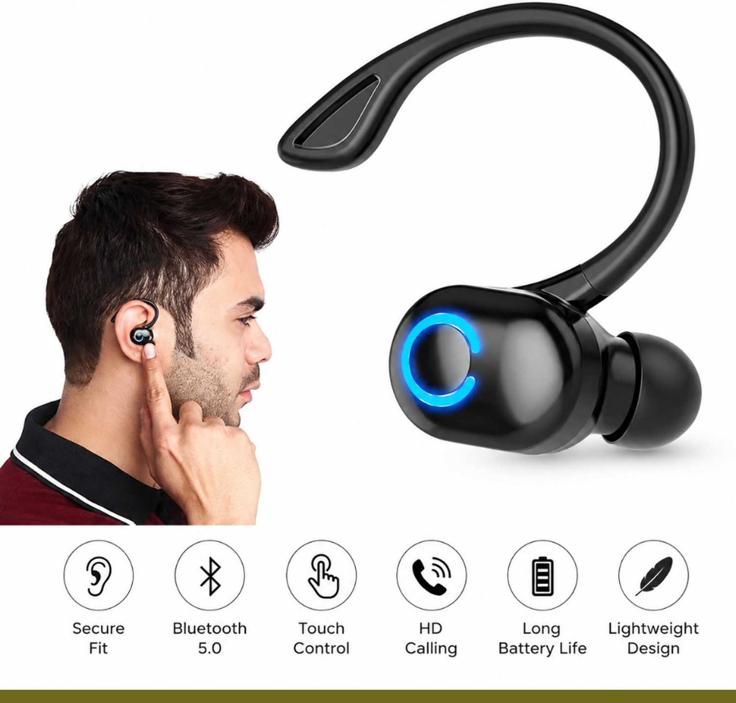 Image of TECHMAZE No i s e MasterBuds 2, Sound by B OSE, 51dB ANC T5 Bluetooth Headset (Black, True Wireless)