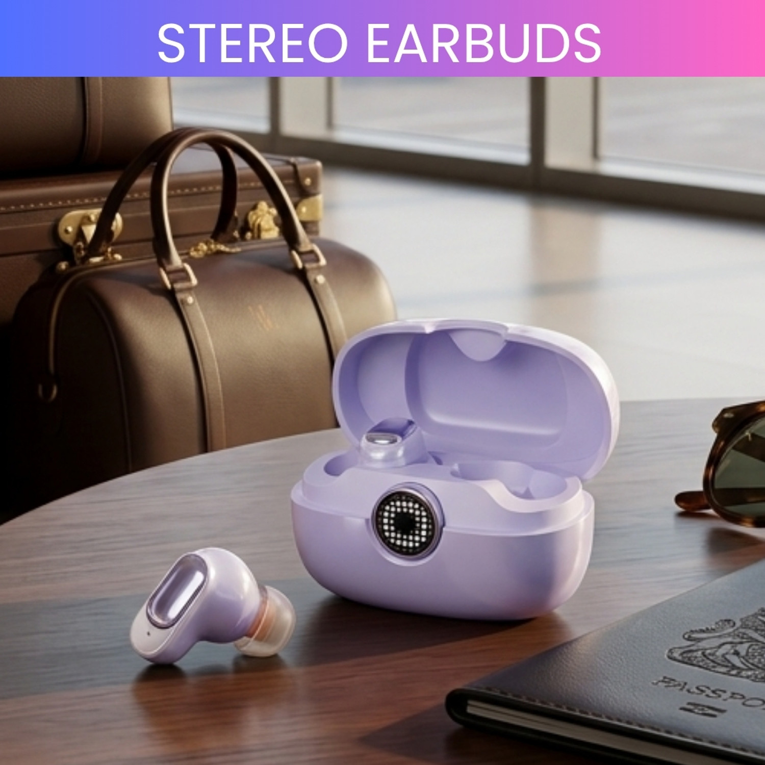Image of Lynacz Original For Realme Buds Air 7 Purple | 52H Battery, 12.4mm Driver, ENC Calling, IP55 Bluetooth Headset (White, True Wireless)