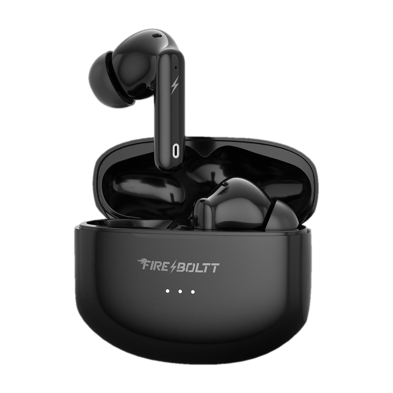 Image of Fire-Boltt Aero Shadow TWS Earbuds, RGB Lights Custom EQ Profile 50H Playtime Quad Mic ENC Bluetooth Headset (Red, True Wireless)