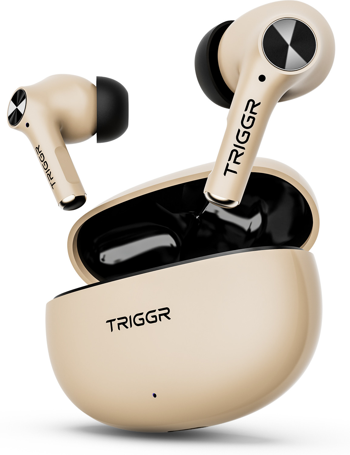 Image of TRIGGR Buds 2A TWS 40H Playtime BT 5.3 ENC Mic AJC Bluetooth Headset (Black, True Wireless)