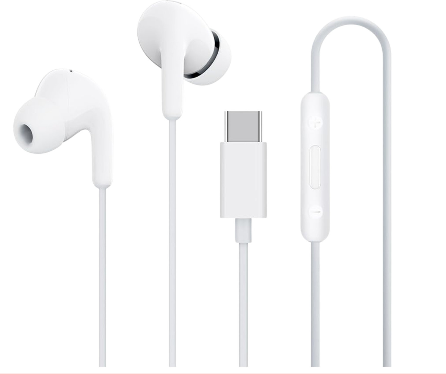 qoviq original Type-C In-Ear Wired Earphones With Powerful 12.4mm Drivers & Clear Calling Wired Headset (White, In the Ear) - Image 1