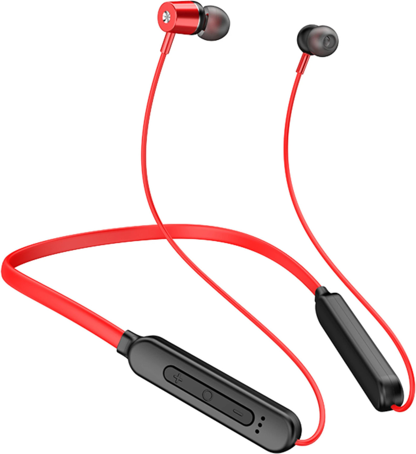 Image of Griffy Original Bluetooth Neckband Z2 - Dual Device Connection, 45dB, Type-C Charging Bluetooth Headset (Red, In the Ear)
