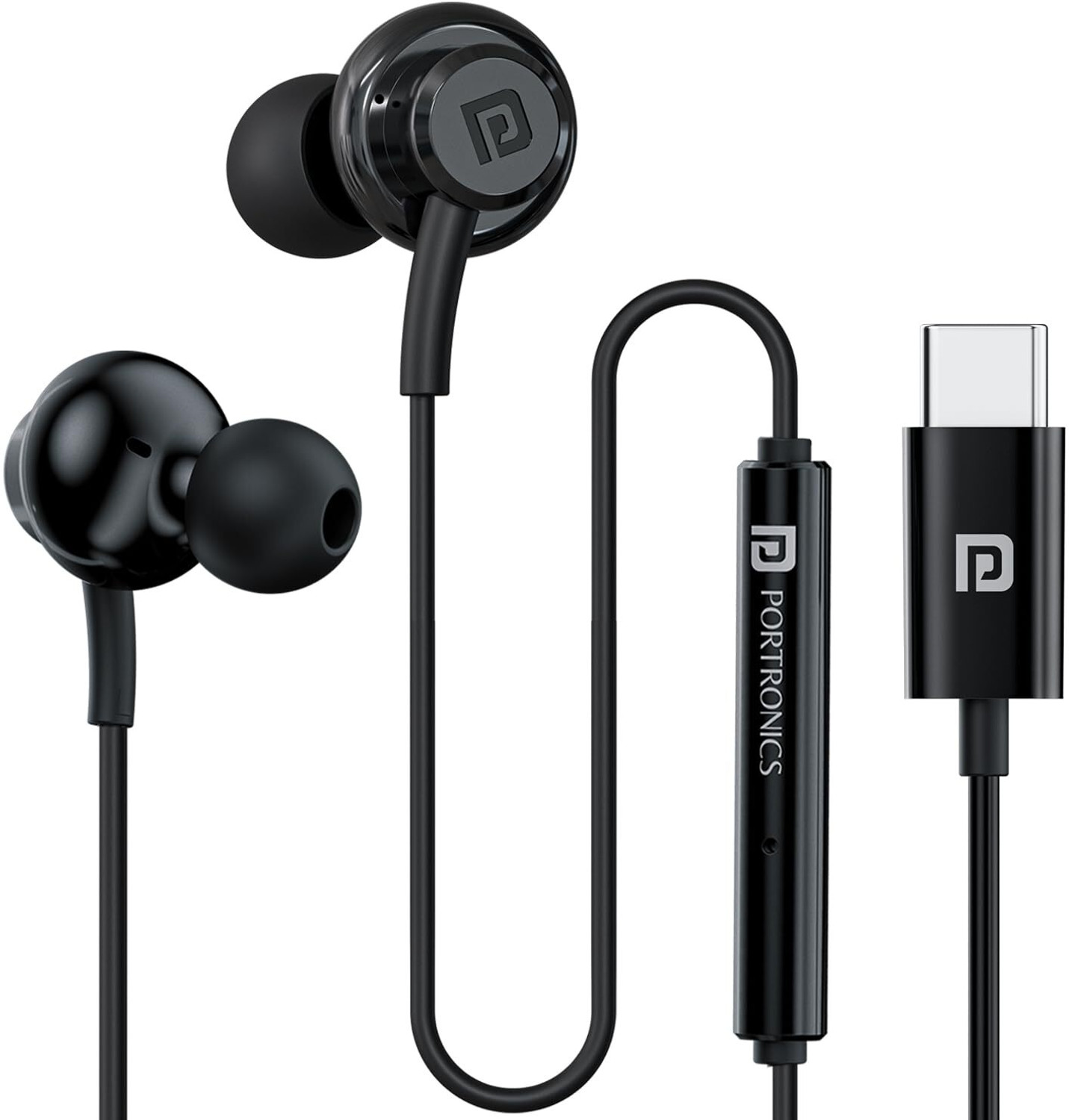 Image of ORAIMO CONCH 2C DEEP BASS TYPE -C EARPHONE Wired Headset (Black, In the Ear)