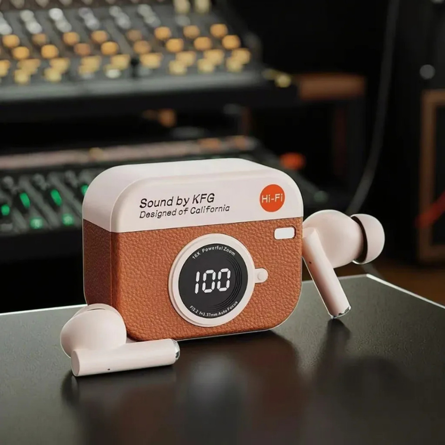 Image of DashBytes Q86 Retro Bluetooth Gaming Headset (Orange, True Wireless)