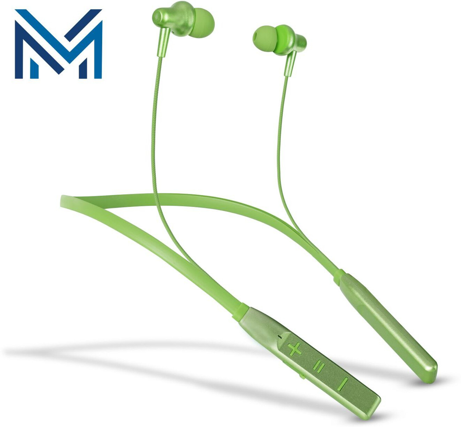 Image of HITECH HT-56 Metal Dual Power Bluetooth Wireless Neckband Bluetooth Headset (Green, True Wireless)