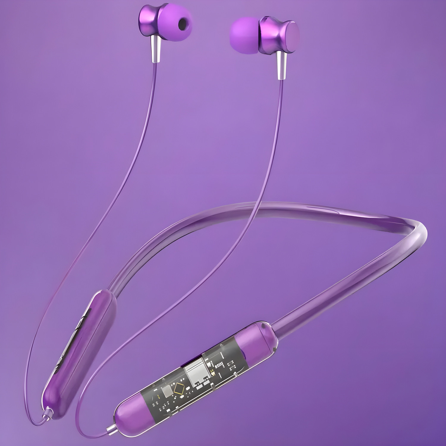 Image of SIGNATIZE in Ear Earbuds with 35H Playtime,Low Latency Bass Drivers, Type-C Fast Charging Bluetooth Headset (Transparent, In the Ear)