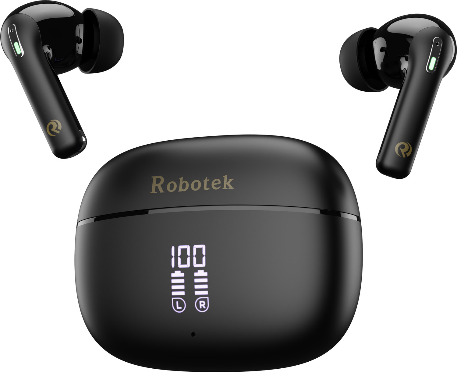 Image of Robotek Hero TWS 5-6 Hours Playtime Bluetooth Headset (Multicolor, True Wireless)