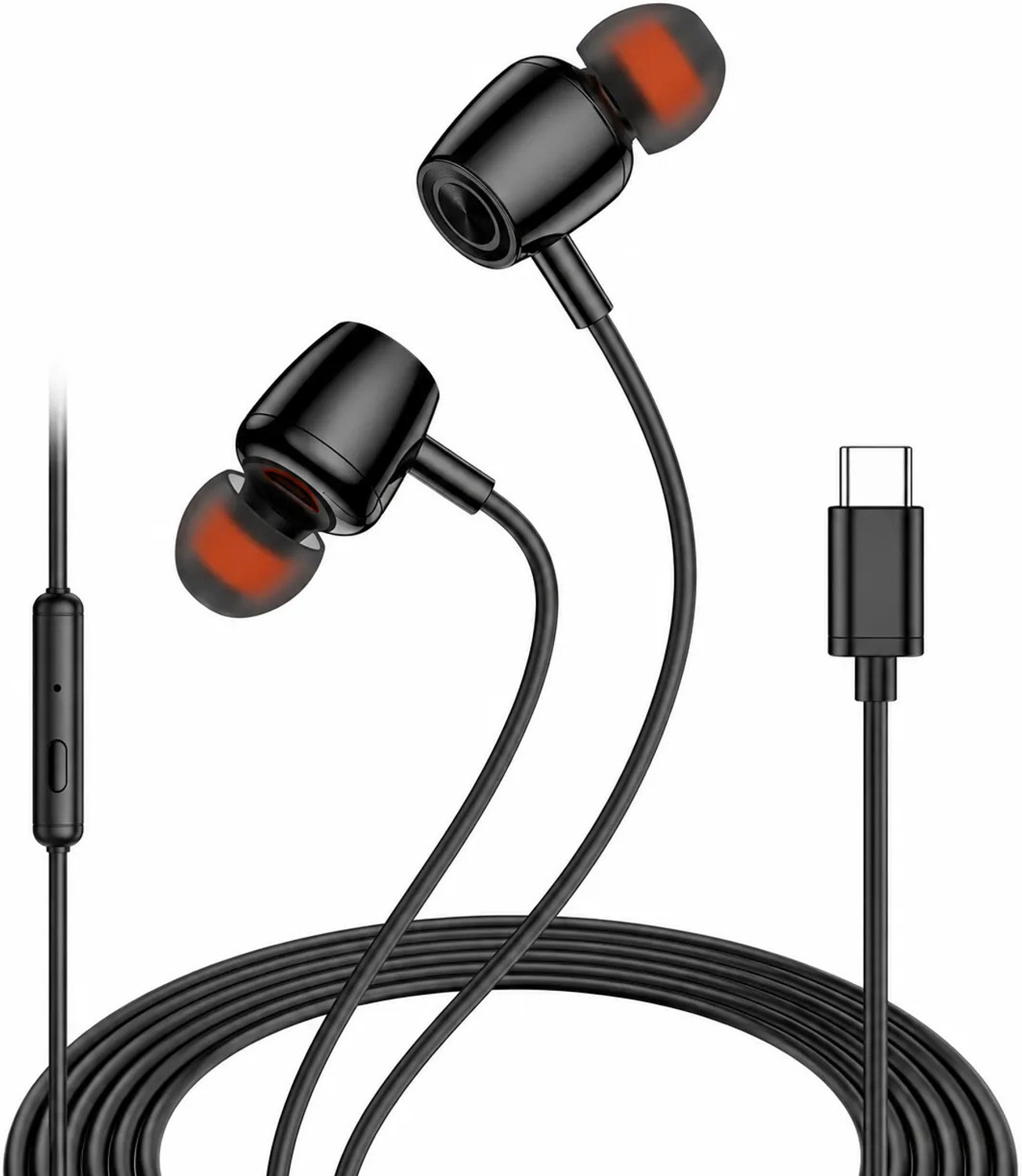 HASHTEL Type-C BassPro Wired Earphones with Mic - Image 1