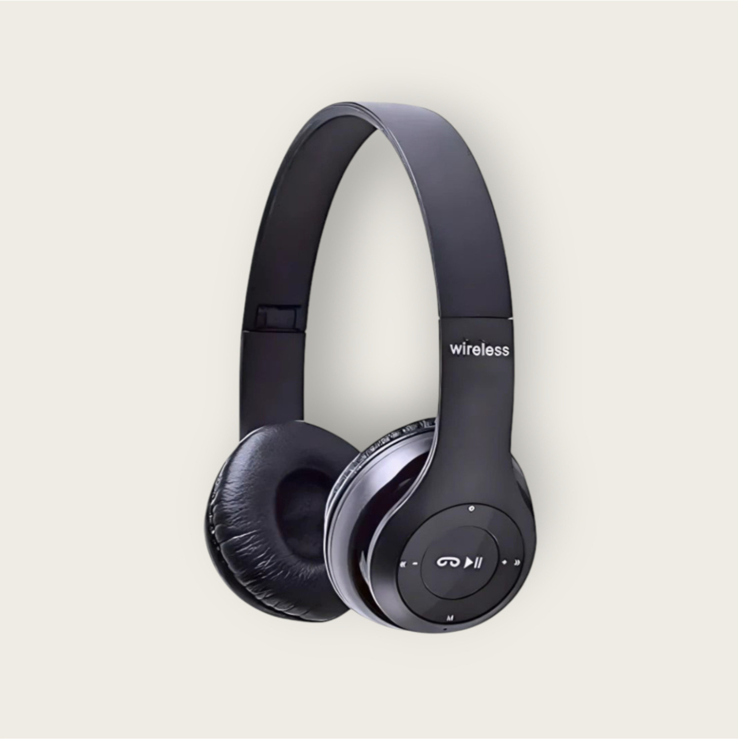 Image of house of common Wireless Gaming Headset with Bluetooth, Foldable Frame, and Mic 3Q Bluetooth & Wired Headset (Black, On the Ear)