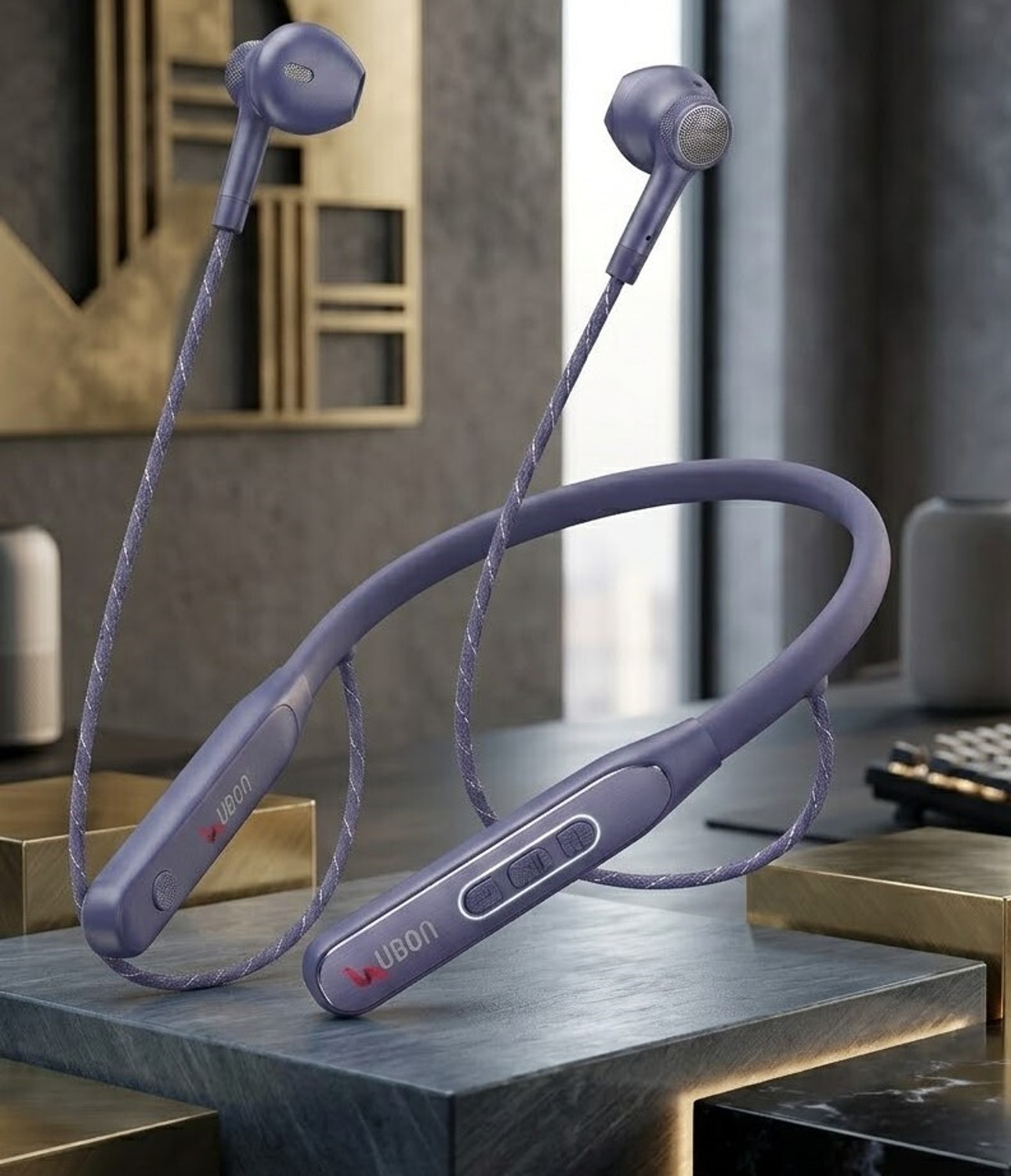 Image of EARBASS MIX CL-115 Eargun Series Wireless Neckband | 45H Playtime, Quick Charge Bluetooth Headset (Blue, White, True Wireless)