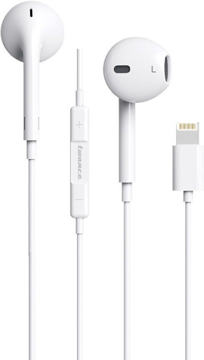 Image of twance wired earphone with Type C connector and 1.2 Meter length Wired Headset (White, In the Ear)