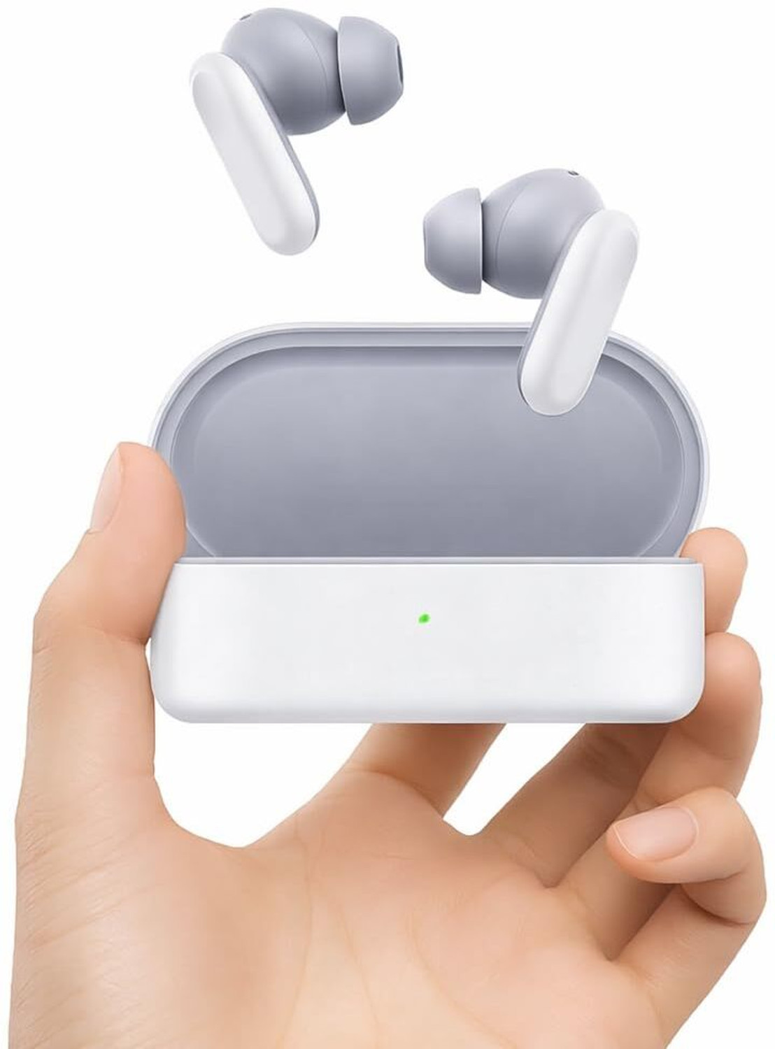 Image of NOZLER ORIGINAL Compatible with Bluetooth Headset Oneplus Buds 2R-54 Bluetooth Gaming Headset (White, In the Ear)