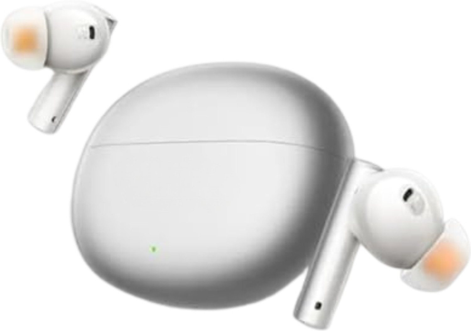 Image of Lynacz Original Compatible For Buds air 6 Bluetooth Headset (Earphone Lasting Battery Hybrid Noise Cancellation (Silver), True Wireless)