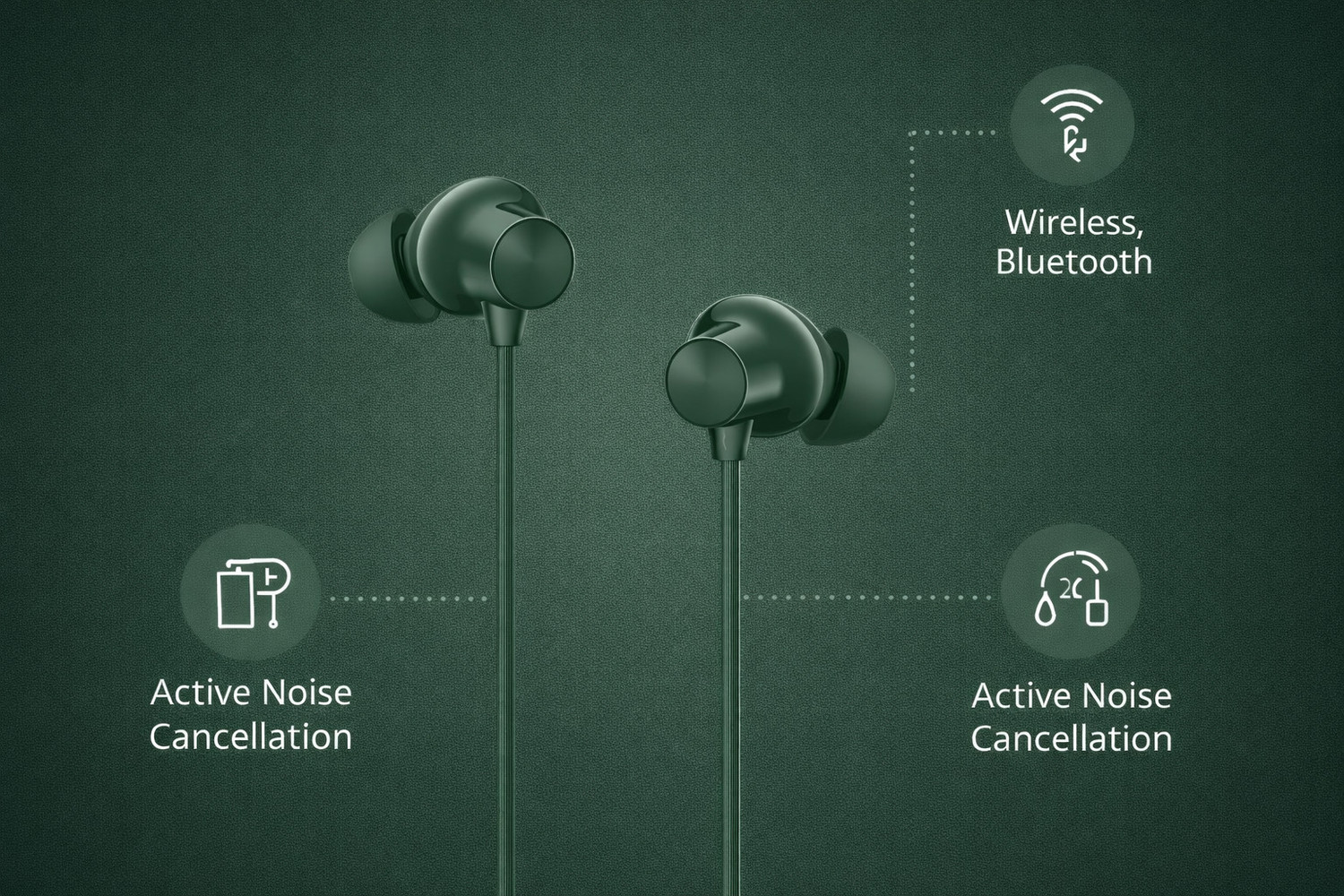 Image of Lynacz Original Z2 Bluetooth Neckband Bluetooth Headset (Green, In the Ear)