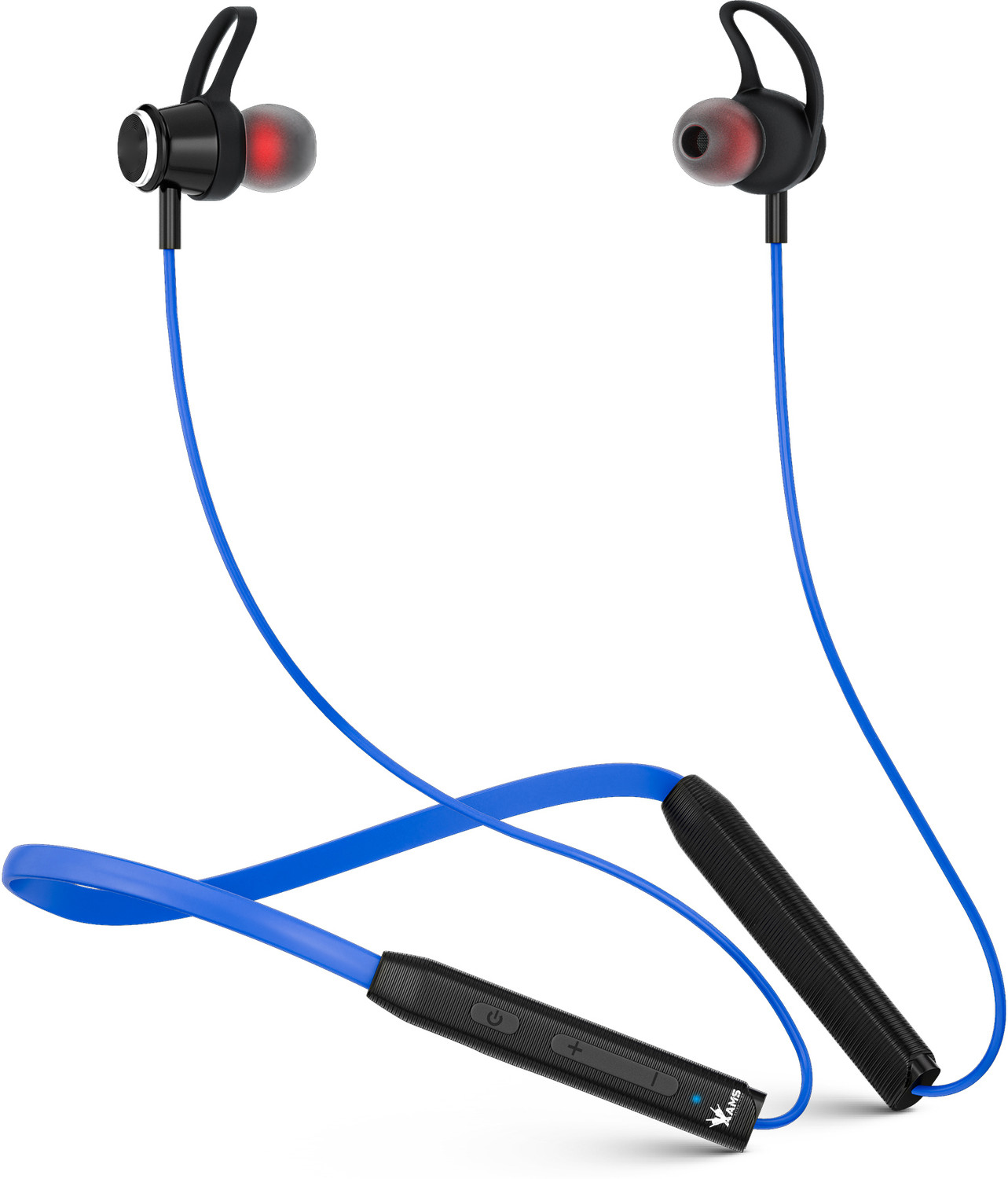 Image of Griffy Original Bluetooth Neckband Z2 - Dual Device Connection, 45dB, Type-C Charging Bluetooth Headset (Blue, In the Ear)