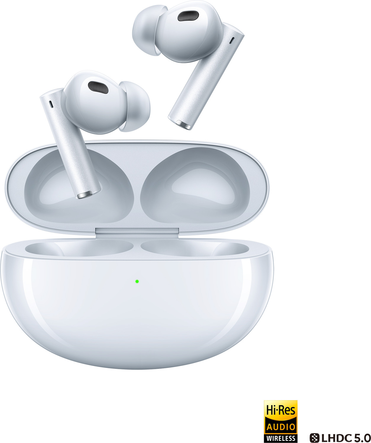 Image of Lynacz Original Original Earbuds Compatible For R-ealme Buds air 6 Bluetooth Headset (Earphone Lasting Battery Hybrid Noise Cancellation (Silver), True Wireless)