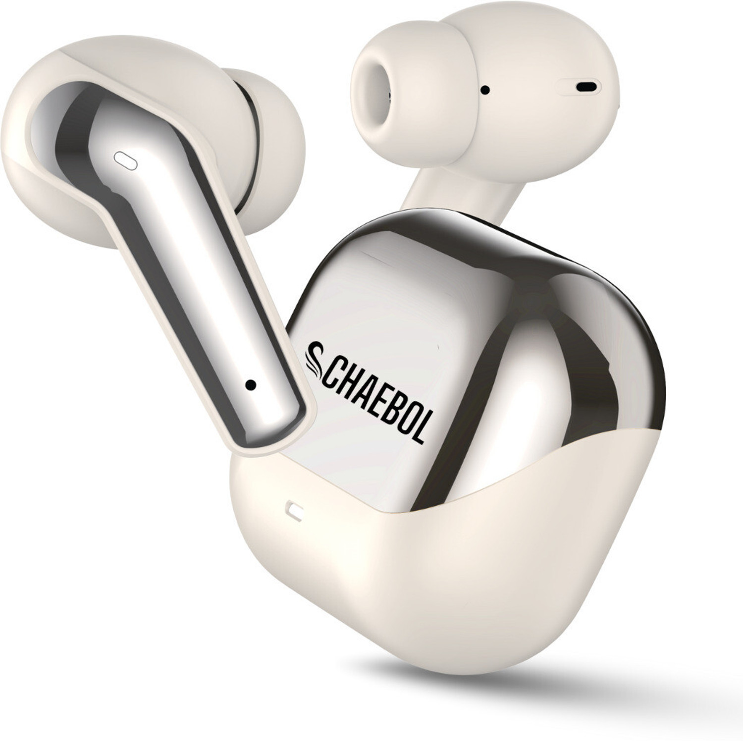 Image of Lynacz Original Original Earbuds Compatible For R-ealme Buds air 6 Bluetooth Headset (Earphone Lasting Battery Hybrid Noise Cancellation (Silver), True Wireless)