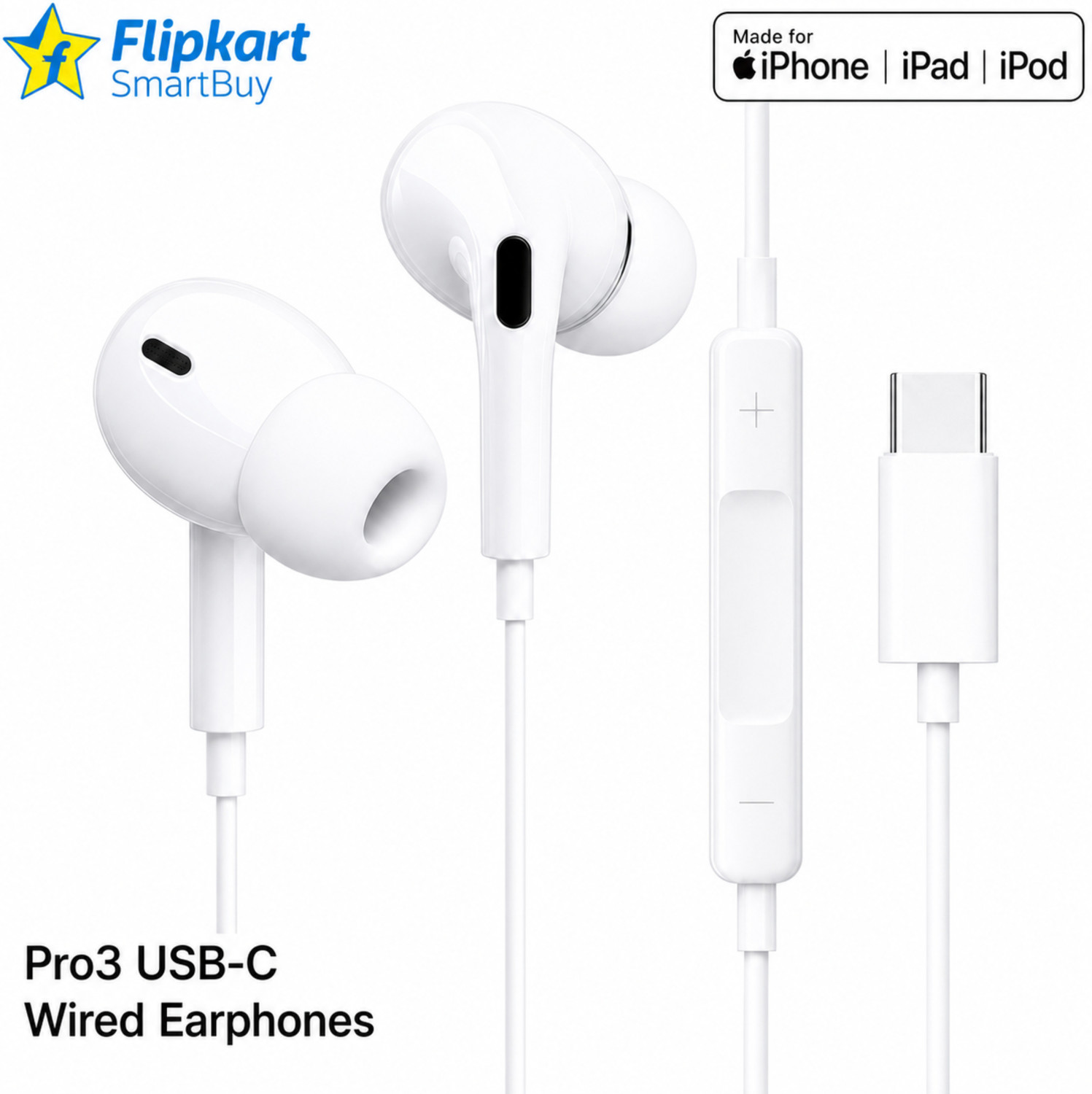 Flipkart SmartBuy Type C Earphone for iPhone - Image 1