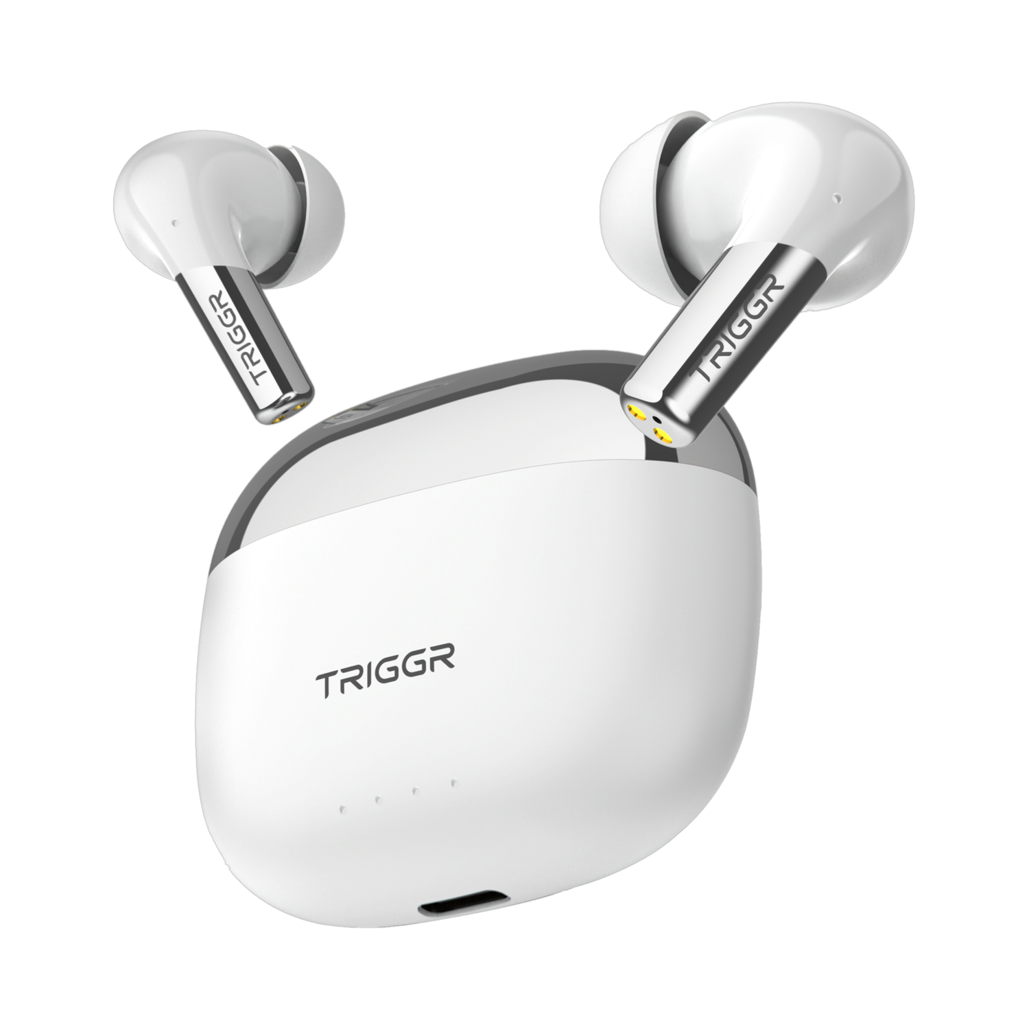 Image of TRIGGR Buds 2A TWS 40H Playtime BT 5.3 ENC Mic AJC Bluetooth Headset (Black, True Wireless)