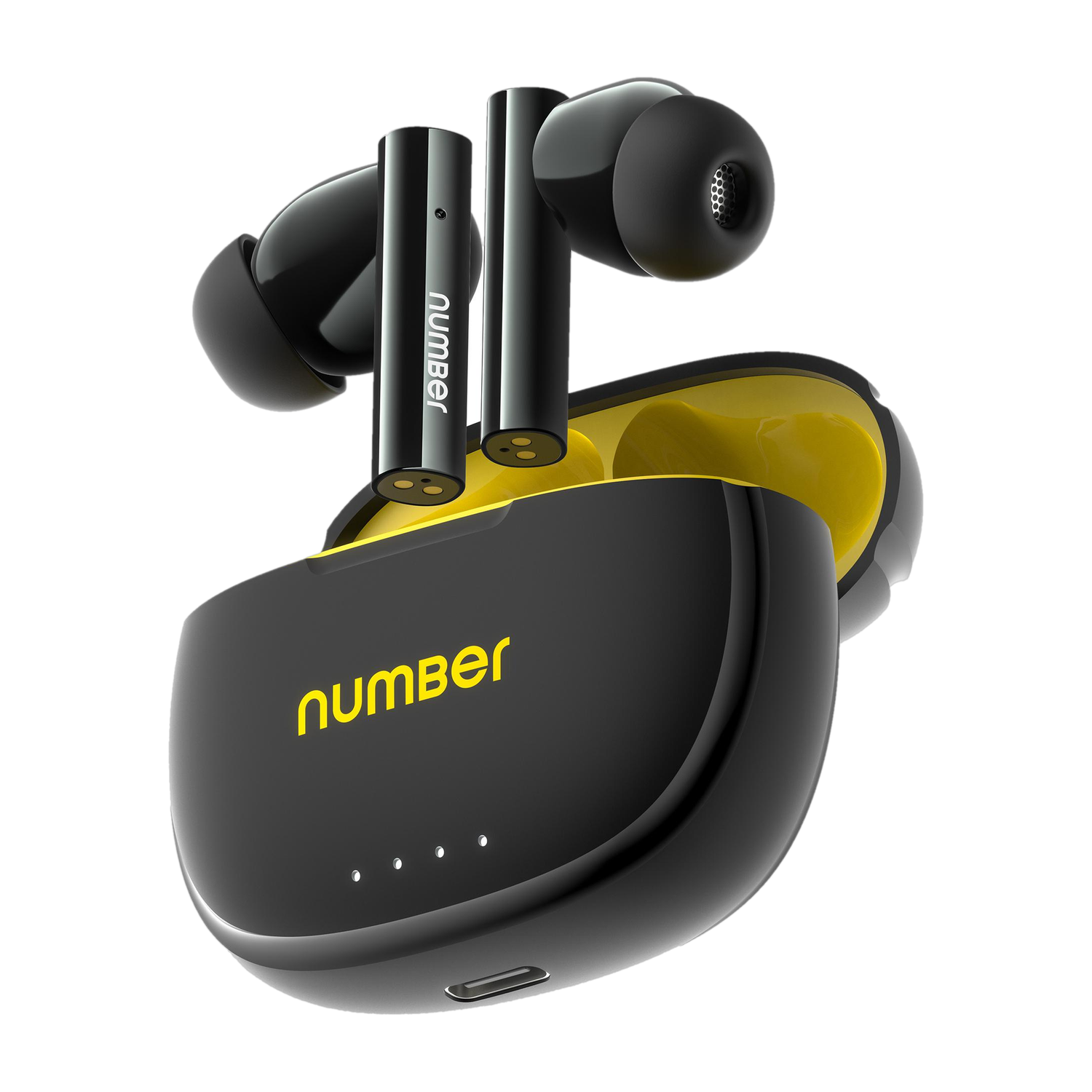 Image of Earboss 101 Earbud With Auto AI ENC, 13mm Bass Drivers, 120HRS Playback, Type-C Bluetooth Headset (Black, In the Ear)