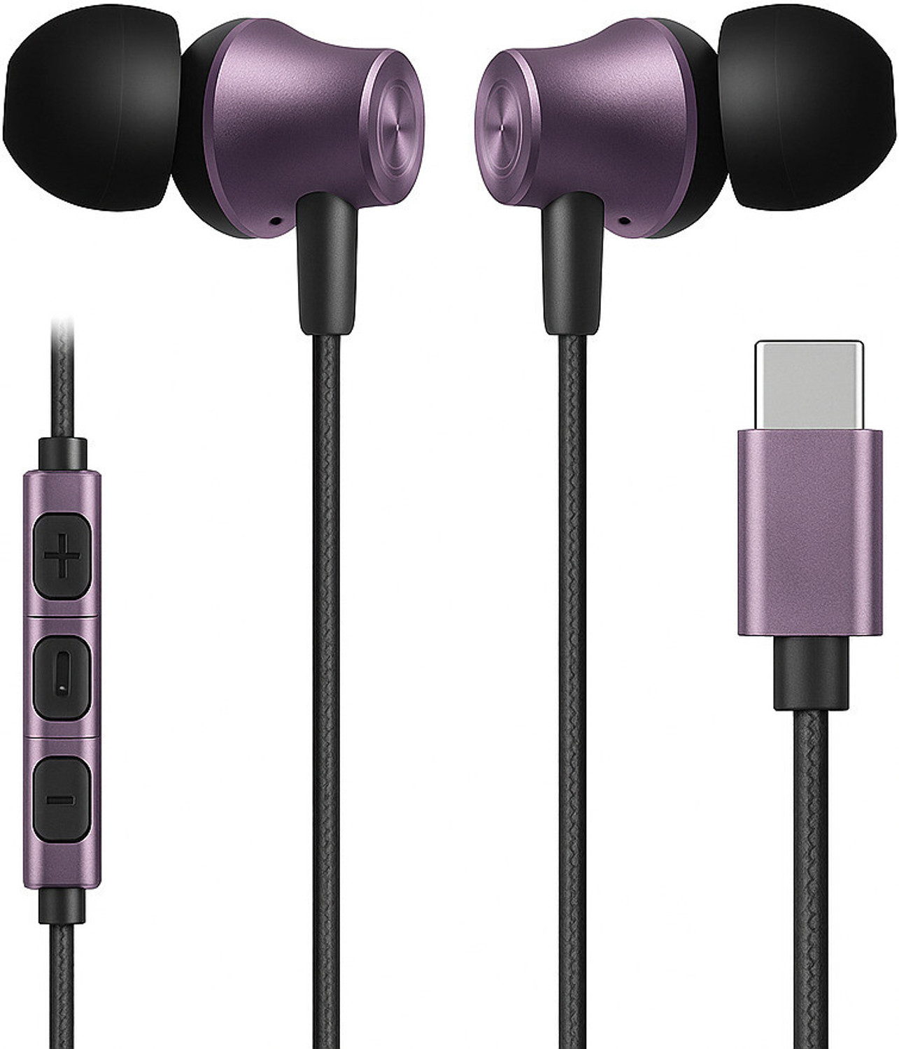 Image of Deeravia Type-C Earphone|ENC Mic| Premium Earphone| Magnetized Buds pro Phantom UBXP Wired Headset (Grey, In the Ear)
