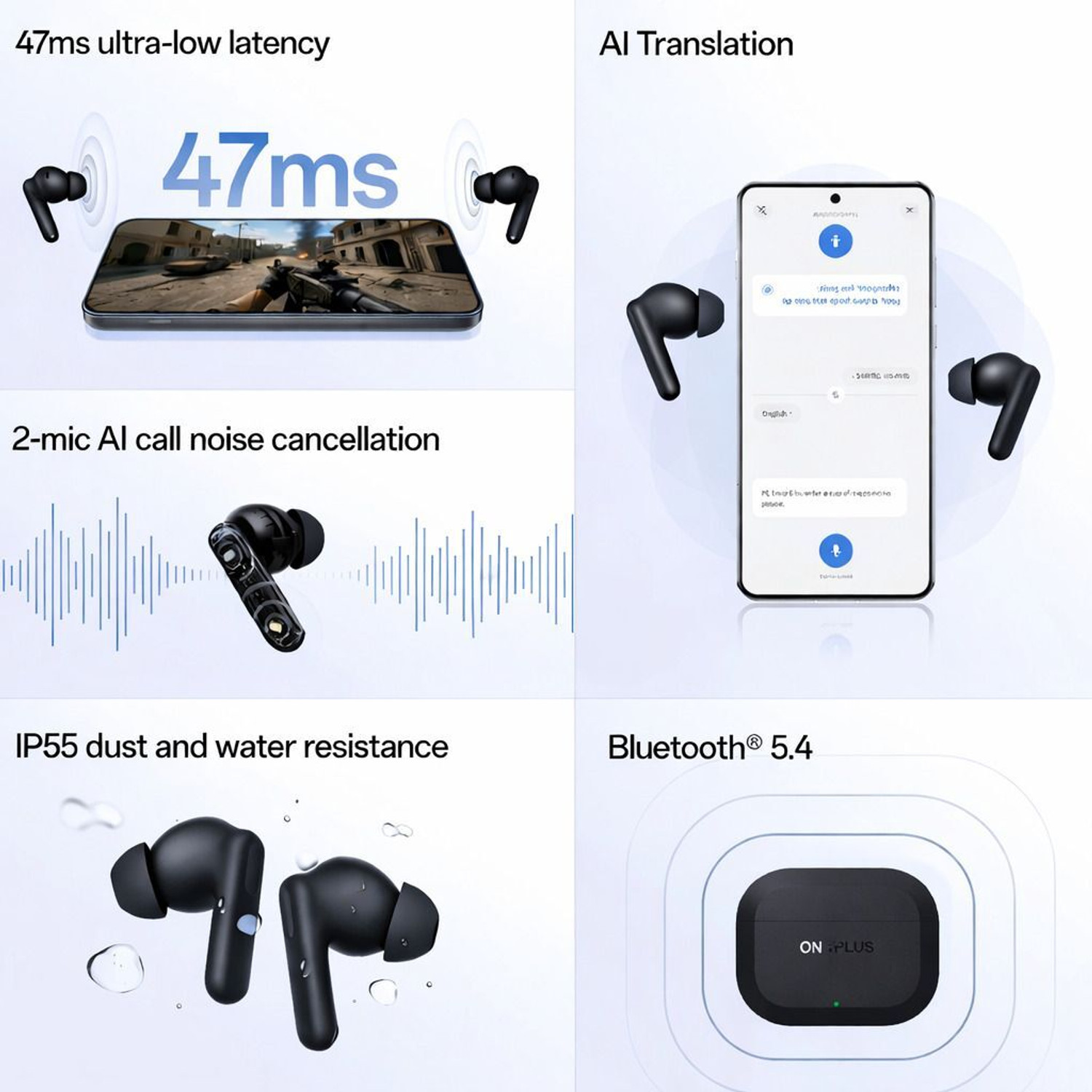 Image of OnePIus Nord Buds 3r TWS Earbuds up to 54 hours PIayback Bluetooth Headset (Black, True Wireless)