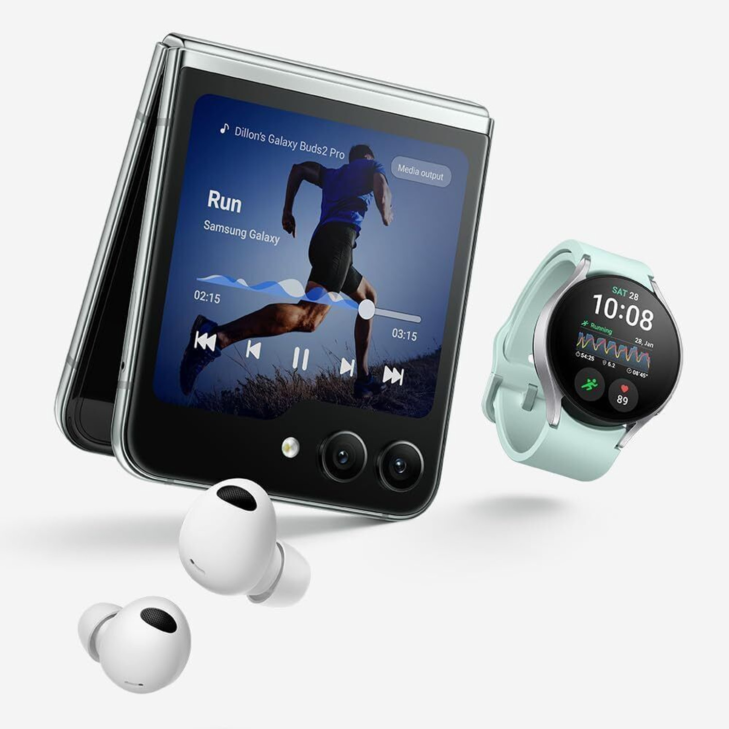 Image of Thirty First Buds 2Pro AI-Powered Truly Wireless in-Ear Earbud Intelligent Noise Cancellation Bluetooth Headset (White, In the Ear)