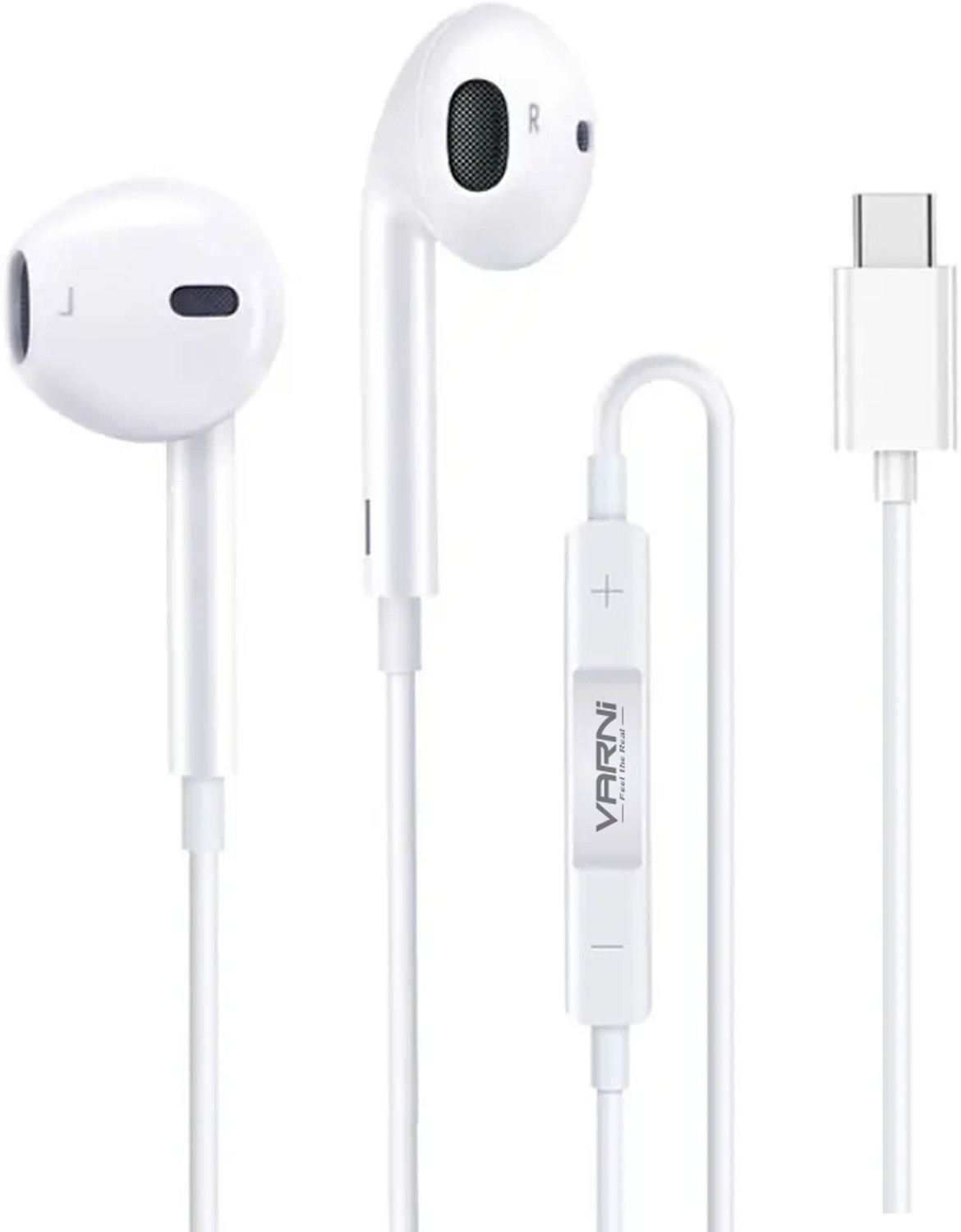 Image of Varni HE110 Type-C Premium Wired Earphone Wired Headset (White, In the Ear)