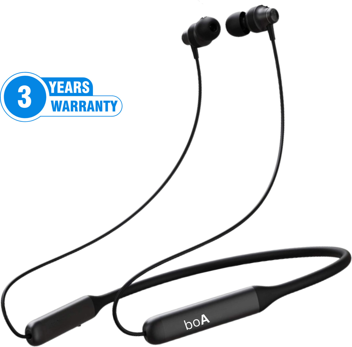 Image of Palnek 8oAt Advanced Bluetooth Neckband 40 Hrs - Wireless Tech, Enhanced Bass QC Bluetooth Headset (Black, In the Ear)