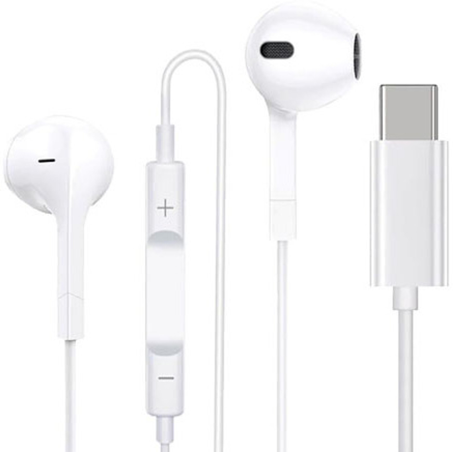 Image of Samsung Original IC050 Type-C Earphone White Wired Headset (White, In the Ear)