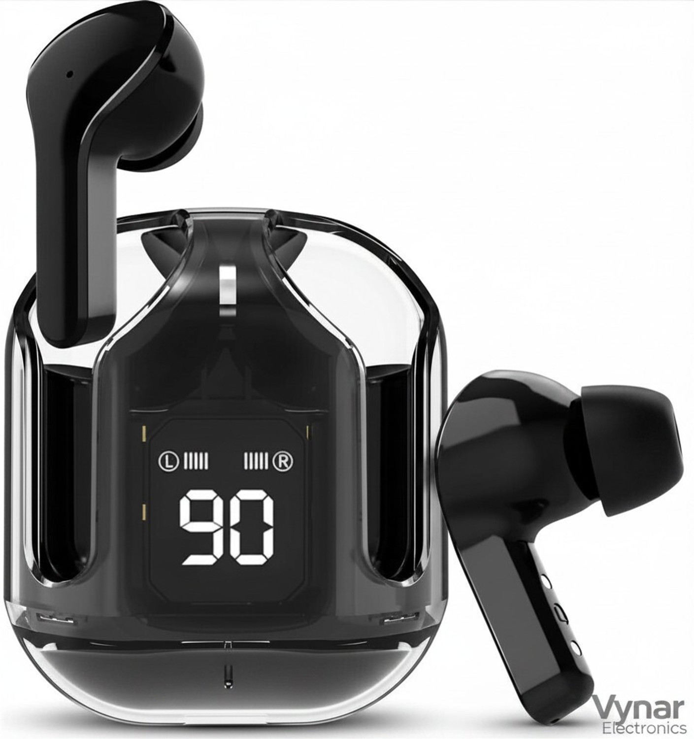 Image of WINGS Phantom 700 Buds Wireless Earbuds With 30 hrs Battery Backup,13mm Drivers Bluetooth Headset (Red, Black, In the Ear)
