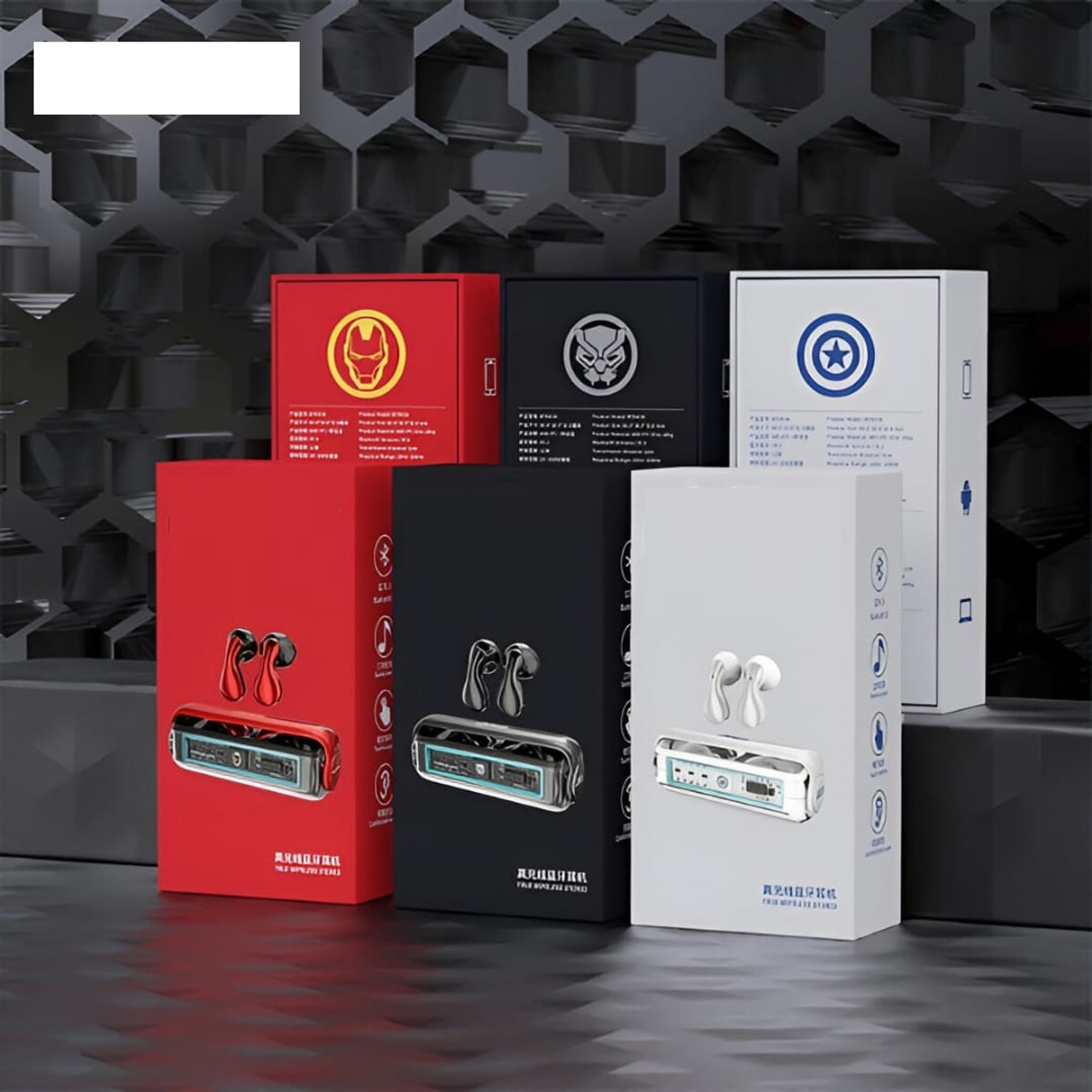 Image of Naama Premium Wireless Bluetooth Earbuds with Superhero-Themed Charging Case Deep Bass Bluetooth Headset (Multicolor, True Wireless)
