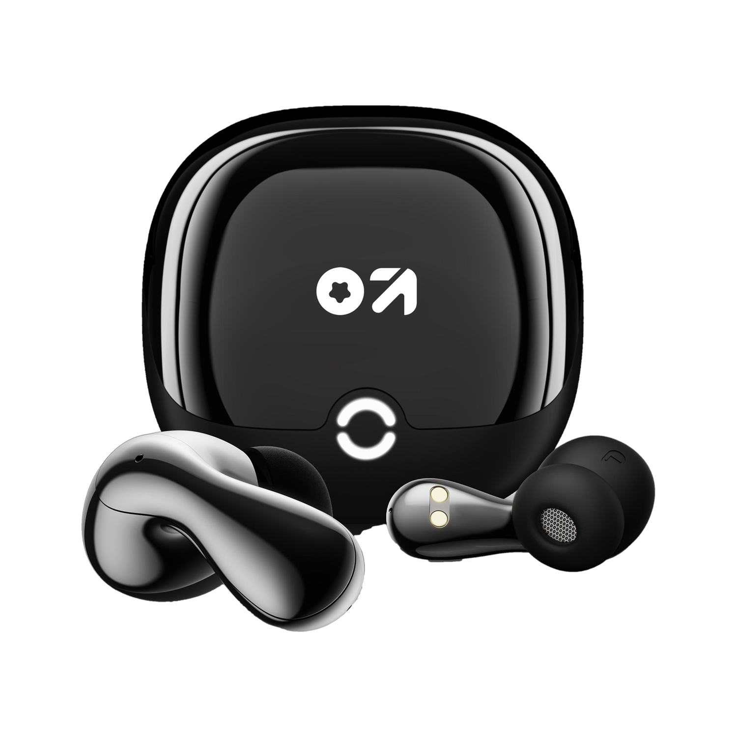 Image of NOZLER ORIGINAL Compatible with Bluetooth Headset Oneplus Buds 2R-54 Bluetooth Gaming Headset (White, In the Ear)