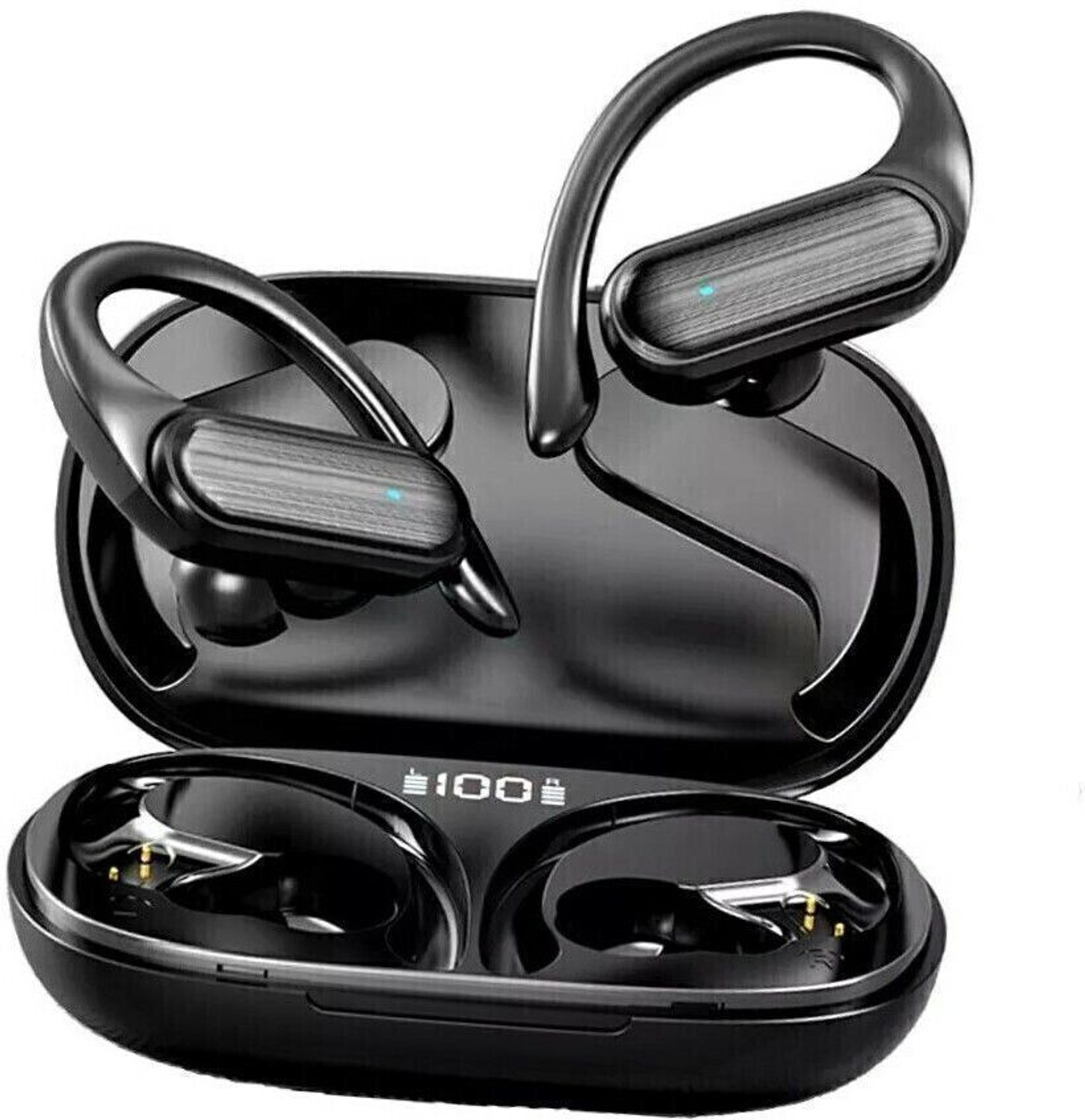 Image of Boston Levin ARMX Earbuds with Playtime 30H,Low Latency Gaming,13mm Drivers,IPX5,BT5.3,TWS Bluetooth Headset (Black, In the Ear)
