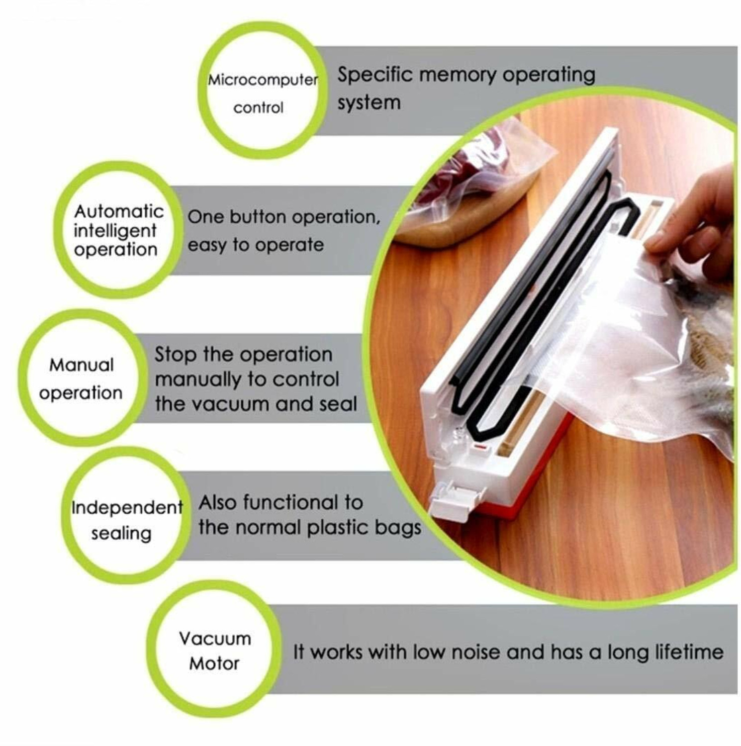Image of SHREEJIIH packaging Vacuum Sealing and Packing Machine Hand Held Heat Sealer (250 mm)