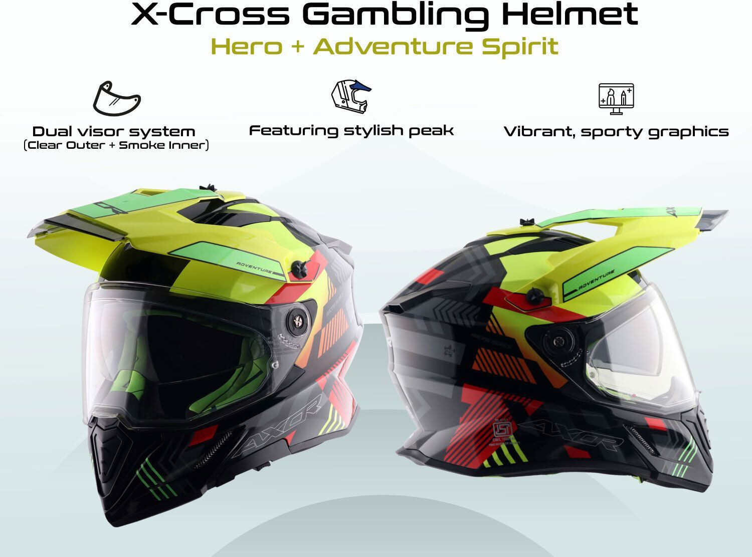 Image of SFG1 X-Cross Gambling Helmet Motorbike Helmet (Multicolor)