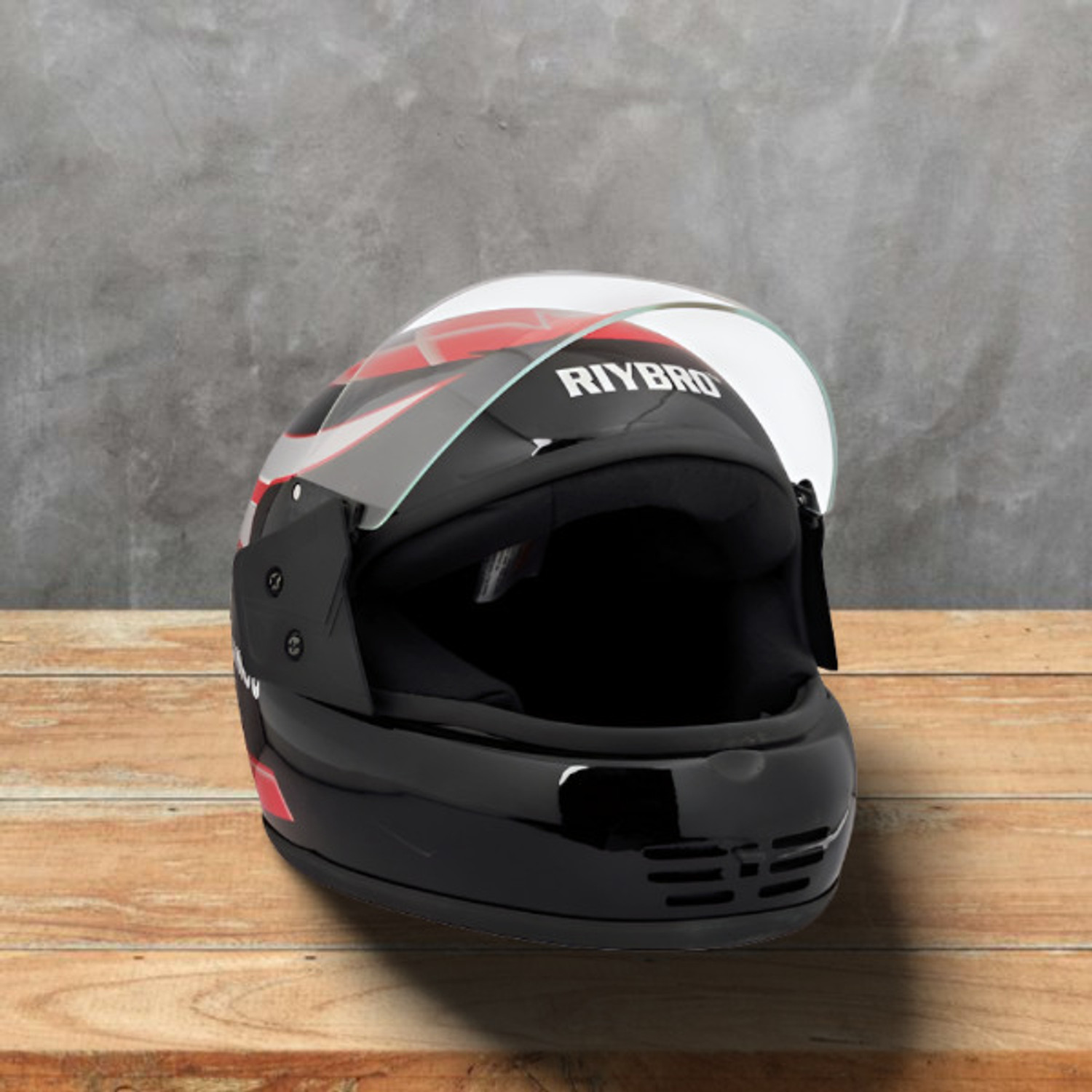 Image of Riybro Full Face ISI Marked High Material with Adjustable strap for Men & Boy Riding Motorbike Helmet (Red)